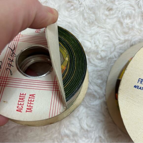 Vintage 1970’s Princo Harvest Time & Plaid Ribbon 2 Spools - Picture 5 of 9